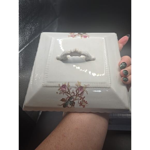 Antique Porcelaine Opaque Crescent Tureen Bridgewood & Son c.1891-1908 England - Picture 6 of 7